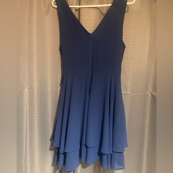 navy blue skater dress very comfortable perfect for any occasion - Picture 2 of 3